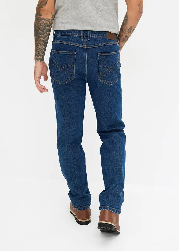 Classic-Fit-Jeans, Straight in blau von hinten - bonprix