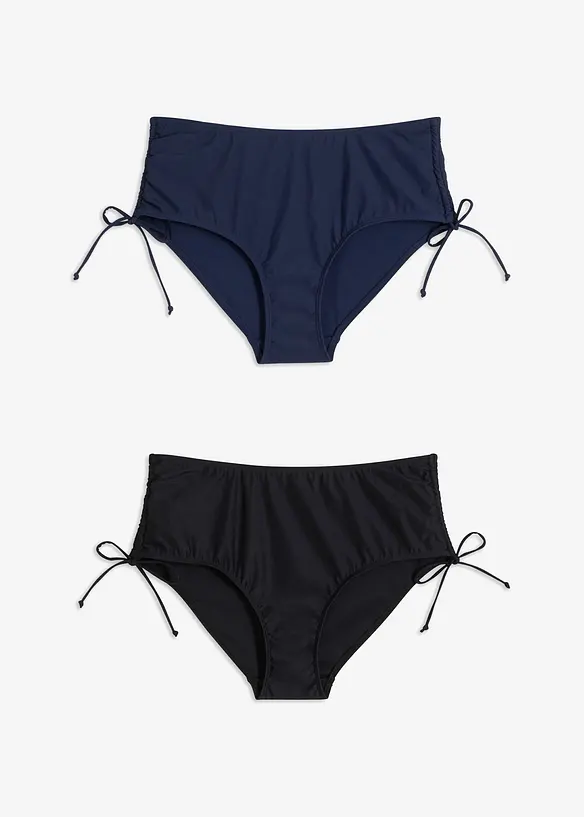 Light Shape-Bikinihose (2er Pack) in schwarz von vorne - bonprix