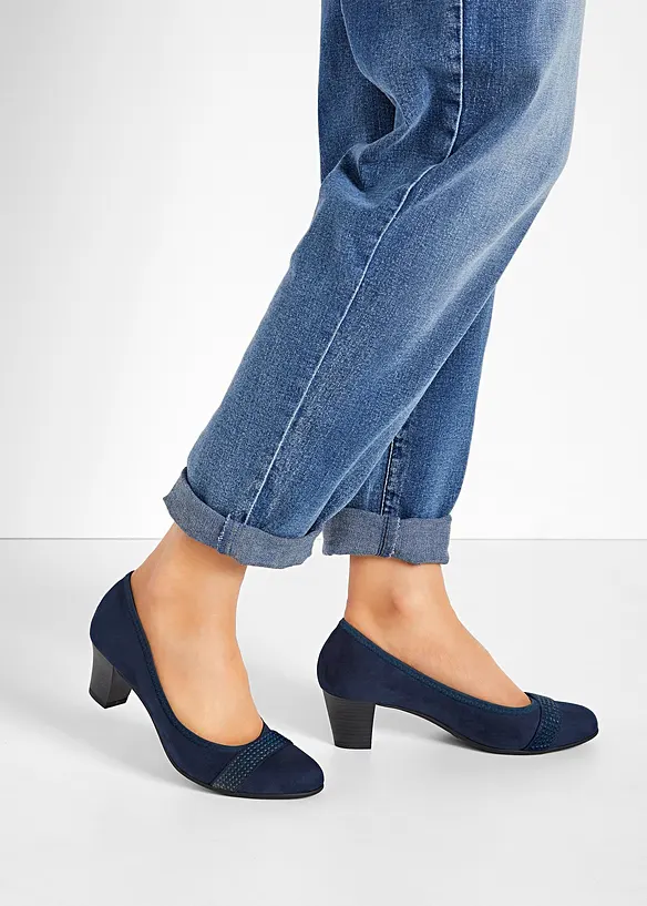 Jana Komfort-Pumps in bequemer Weite in blau - Jana