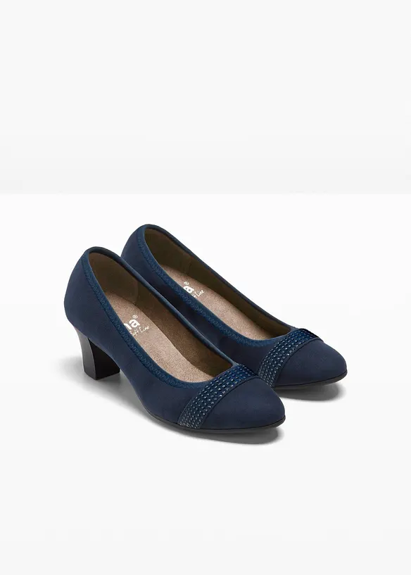 Jana Komfort-Pumps in bequemer Weite in blau - Jana