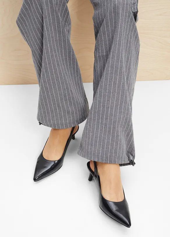 Slingpumps mit schmalem Absatz in schwarz - bonprix