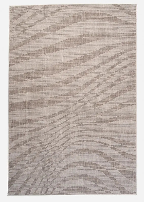 In-und Outdoor Teppich mit Zebra Musterung in beige von vorne - bonprix