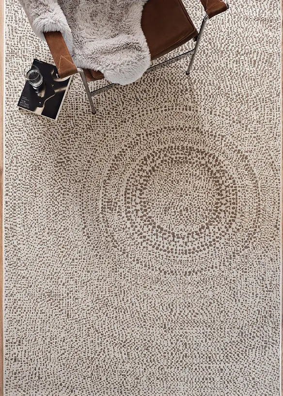 In- und Outdoor Teppich mit rundem Motiv in beige (Ambiente) - bonprix