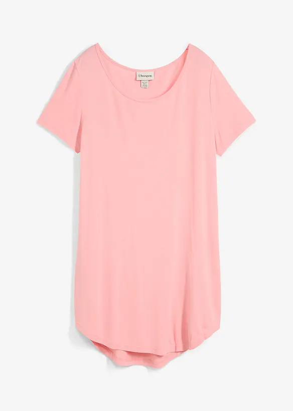 Longshirt aus softer Viskose in rosa von vorne - bonprix