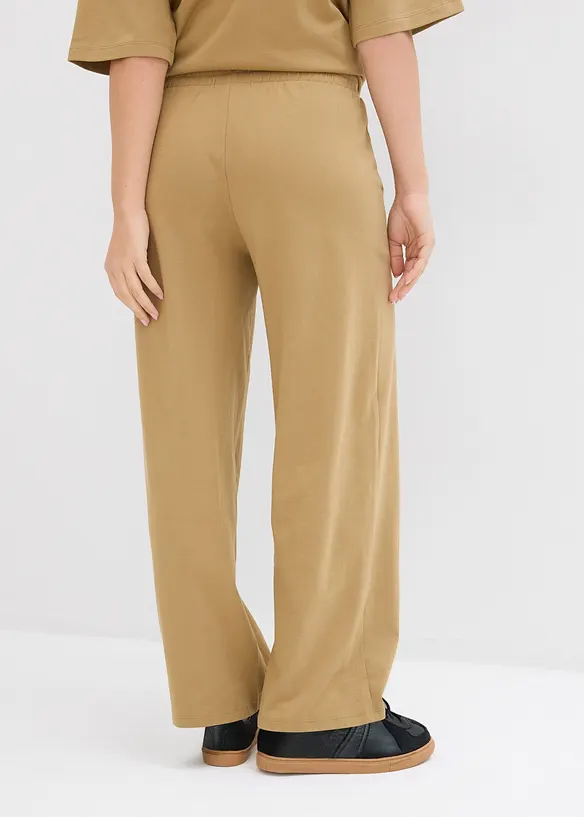 Jersey-Hose aus Interlock in braun von hinten - bonprix Jersey-Hose aus Interlock in braun von hinten - bonprix