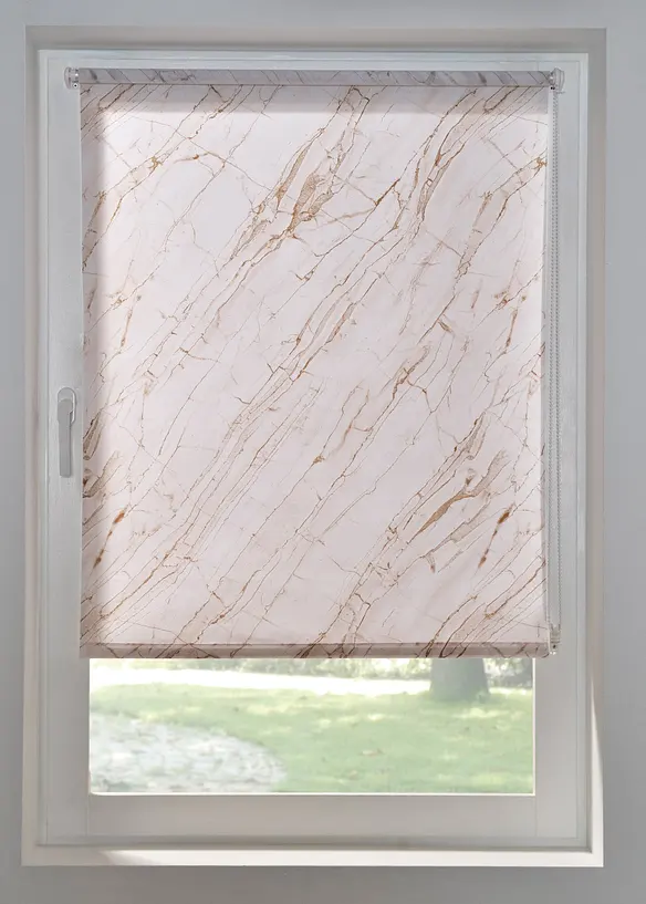 Sichtschutzrollo mit Druck in beige - bonprix