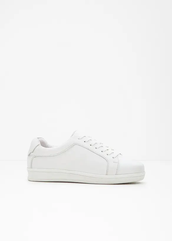 Sneaker aus Leder in weiß - bonprix