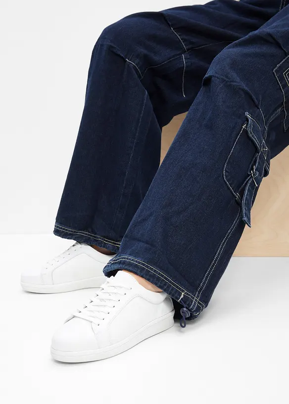 Sneaker aus Leder in weiß - bonprix