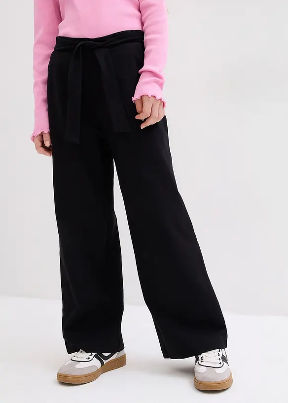 Culotte aus Bio-Baumwolle mit elastischem Bund in schwarz von vorne - bonprix