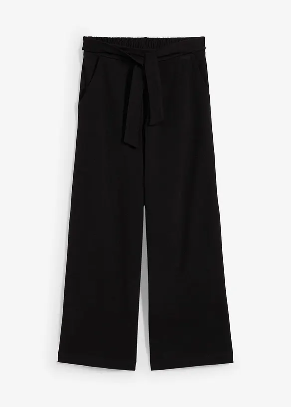 Culotte aus Bio-Baumwolle mit elastischem Bund in schwarz von vorne - bonprix