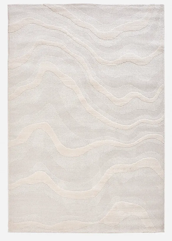 Teppich mit außergewöhnlich weicher Oberfläche in beige von vorne - bonprix
