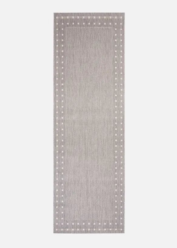 In- und Outdoor Läufer mit umlaufender Bordüre in grau - bonprix