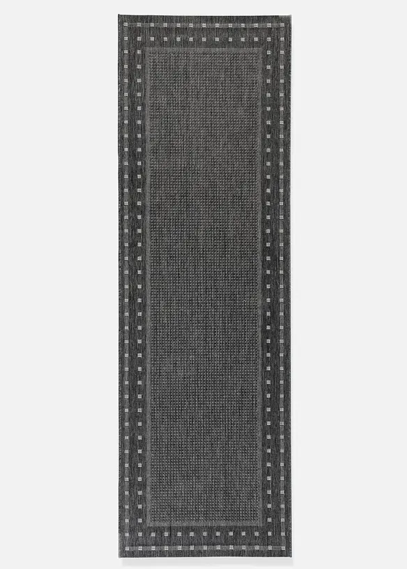 In- und Outdoor Läufer mit umlaufender Bordüre in grau - bonprix