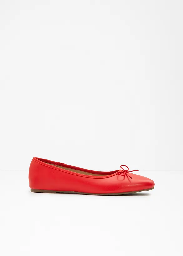 Ballerinas mit Schleife in rot - bonprix