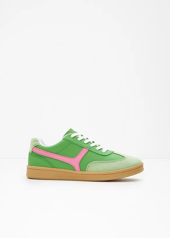 Sneaker im Retrolook in grün - bonprix