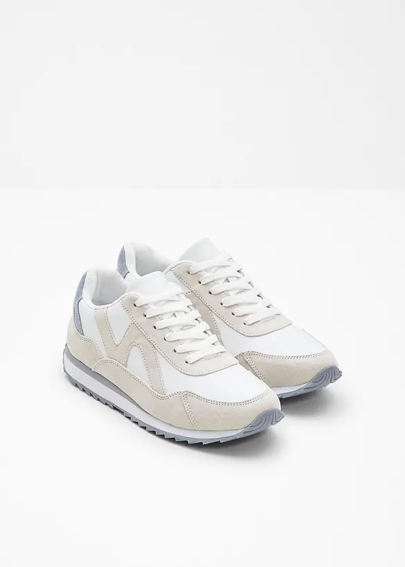 Sneaker mit Profilsohle in weiß - bonprix
