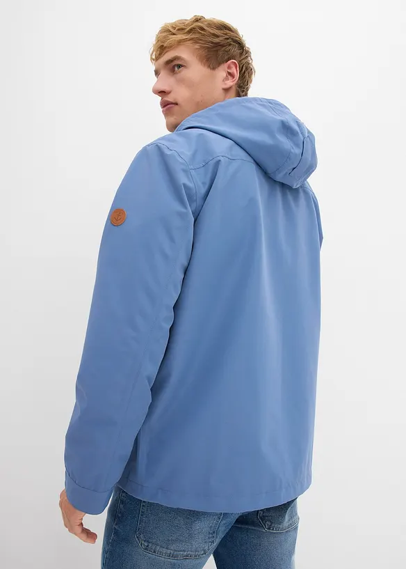 Wasserdichte Funktions-Jacke in blau von hinten (im Anschnitt) - bonprix