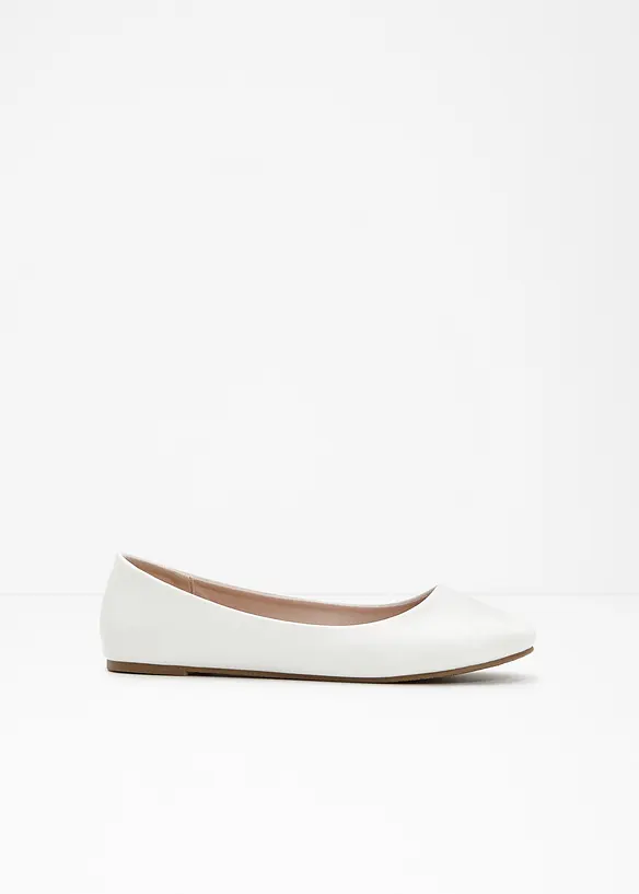 Ballerinas in weiß - bonprix