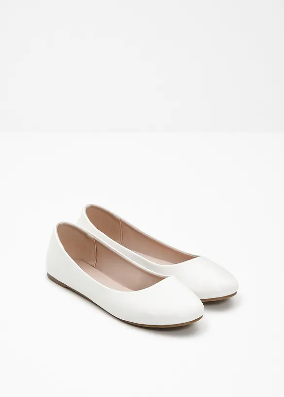Ballerinas in weiß - bonprix