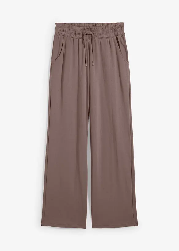 Jersey-Hose aus Interlock in braun von vorne - bonprix Jersey-Hose aus Interlock in braun von vorne - bonprix