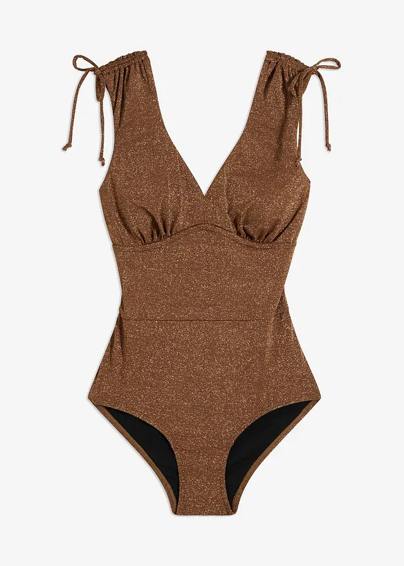 Shape-Badeanzug in braun von vorne - bonprix