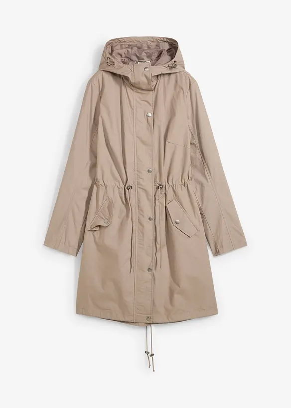 Parka mit Kapuze in braun von vorne - bonprix
