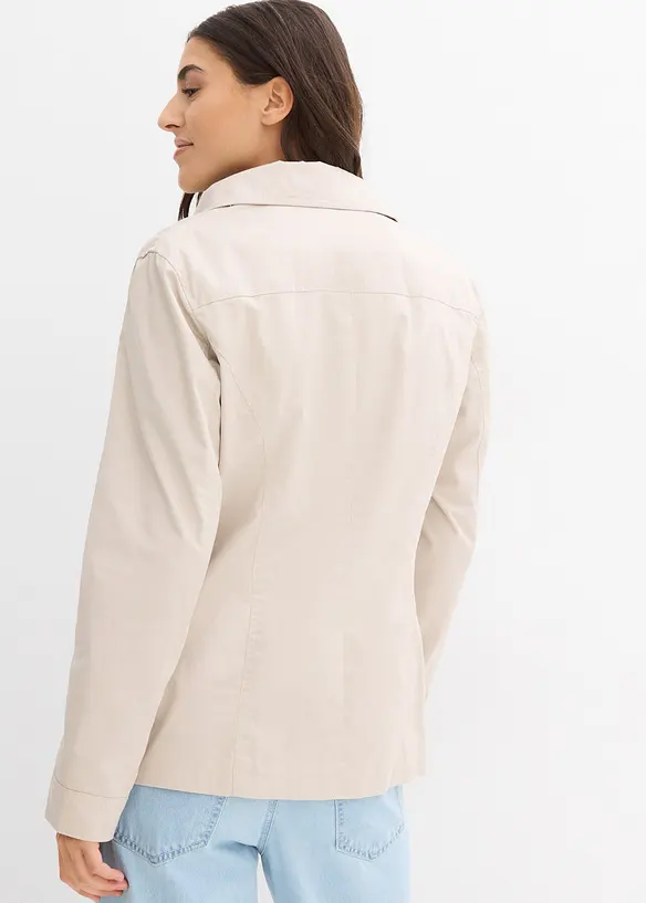 Jacke mit Stehkragen in grau von hinten (im Anschnitt) - bonprix