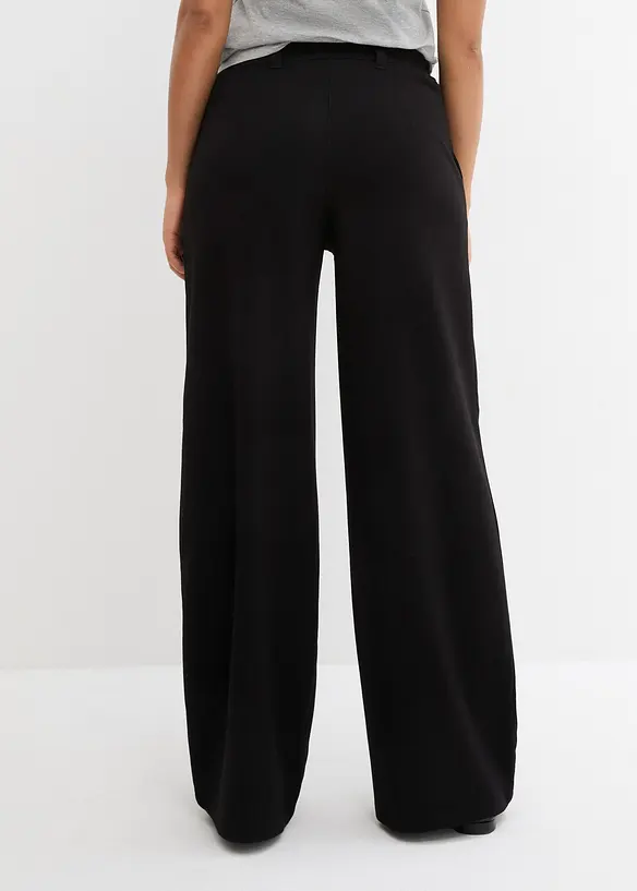Weite Marlenehose aus Viskose-Mix in schwarz von hinten - bonprix Weite Marlenehose aus Viskose-Mix in schwarz von hinten - bonprix