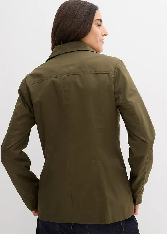 Jacke mit Stehkragen in grün von hinten (im Anschnitt) - bonprix