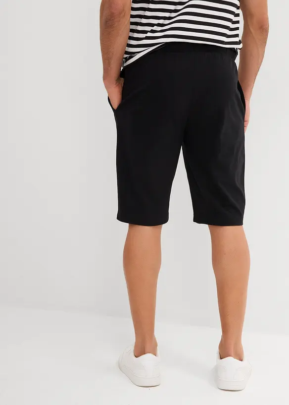 Jersey-Shorts (2er Pack) in blau von hinten - bonprix