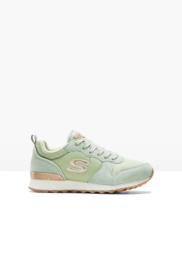 Skechers Sneaker mit Memory Foam in grün von vorne - Skechers