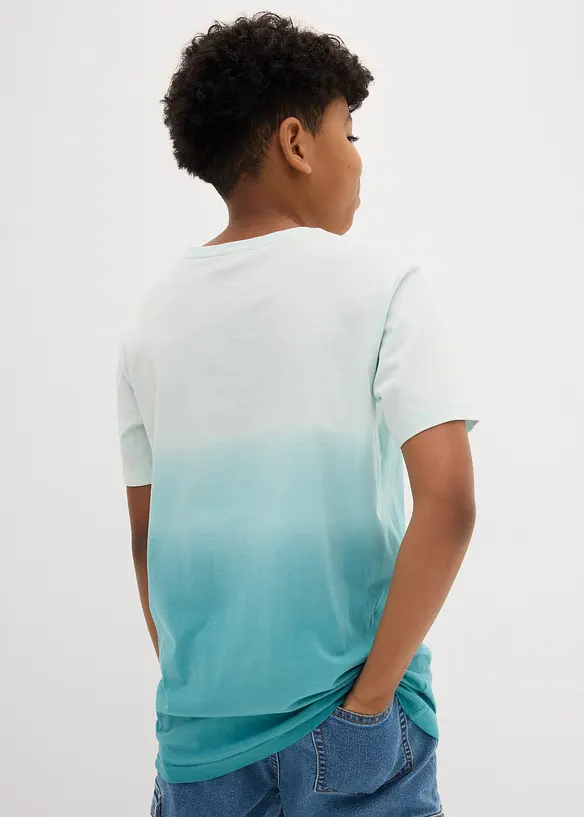 T-Shirt aus reiner Bio-Baumwolle in grün von hinten (im Anschnitt) - bonprix