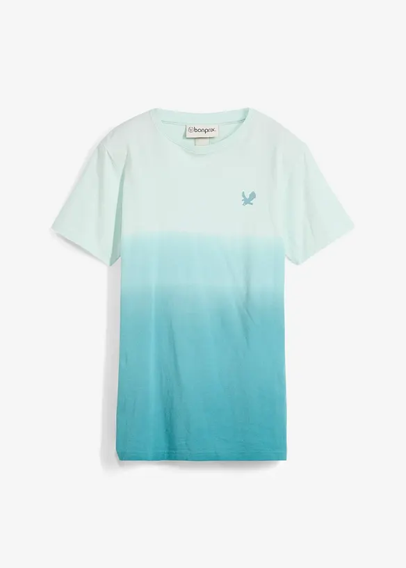 T-Shirt aus reiner Bio-Baumwolle in grün von vorne - bonprix