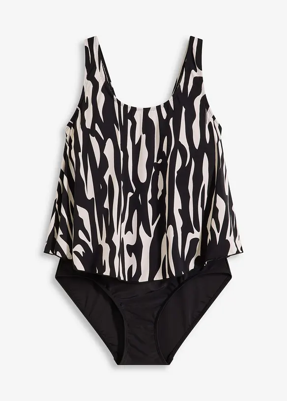 Badeanzug in Tankini-Optik in weiß von vorne - bonprix