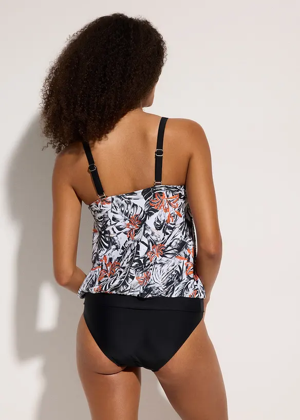 Oversize-Tankini (2-tlg.Set) in weiß von hinten (Totalaufnahme) - bonprix