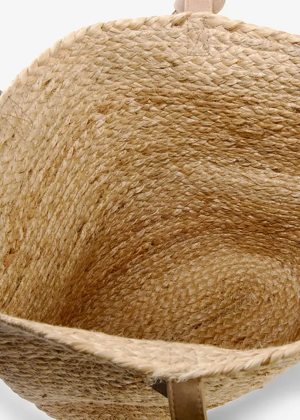 Juteshopper mit Knotendetails in beige geöffnet - bonprix