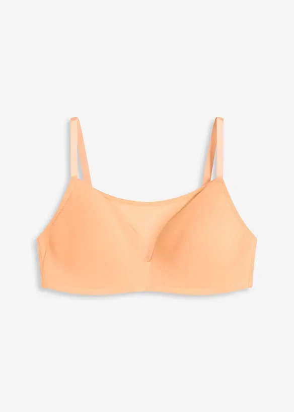 Schalen-BH ohne Bügel  mit Mesh in orange von vorne - bonprix