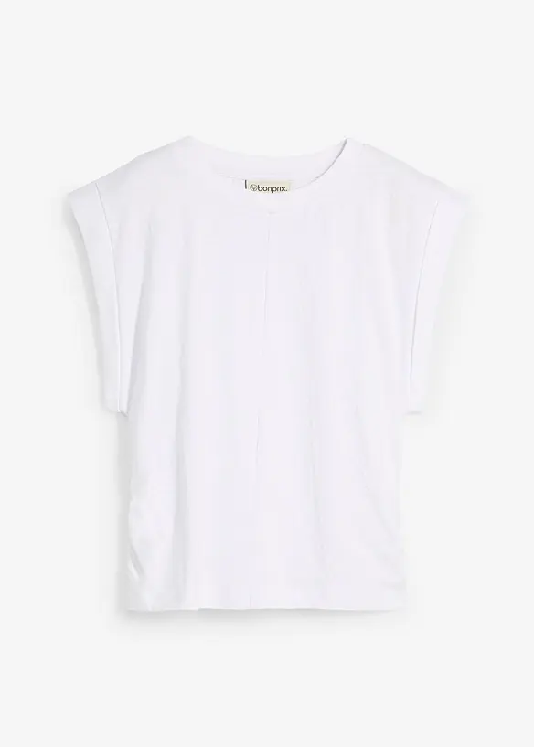 Shirt aus reiner Baumwolle in weiß von vorne - bonprix Shirt aus reiner Baumwolle in weiß von vorne - bonprix