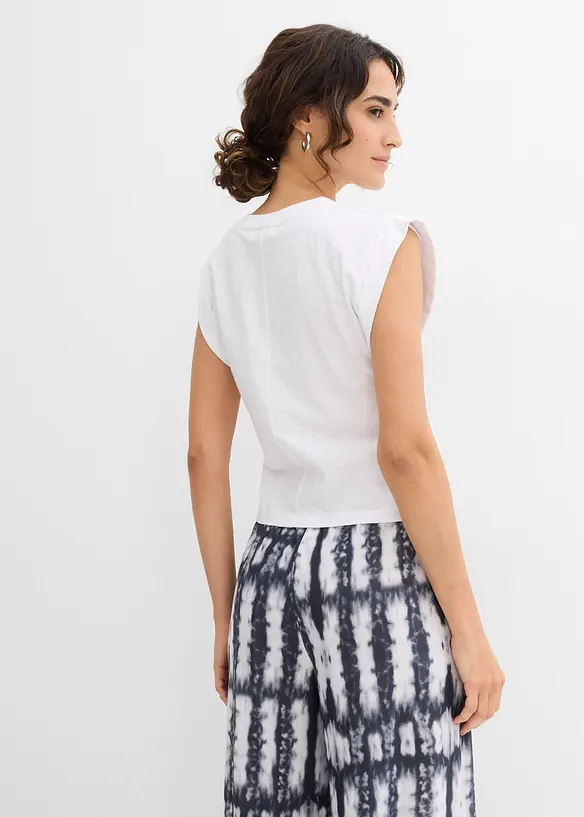 Shirt aus reiner Baumwolle in weiß von hinten (im Anschnitt) - bonprix Shirt aus reiner Baumwolle in weiß von hinten (im Anschnitt) - bonprix