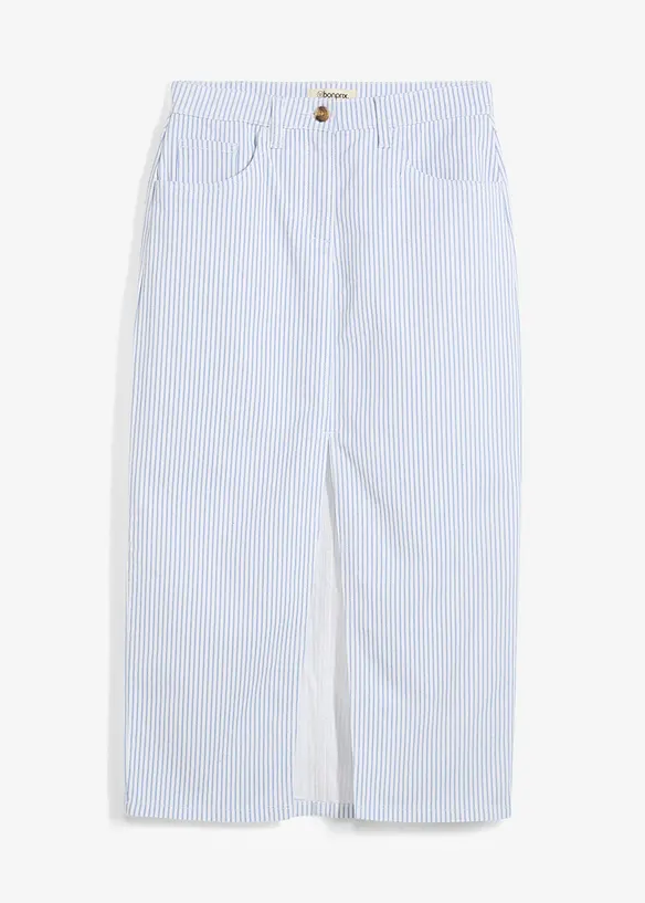 Jeansrock in weiß von vorne - bonprix