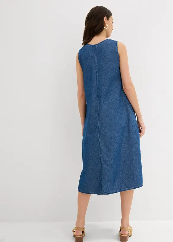 Jeanskleid in blau von hinten (Totalaufnahme) - bonprix