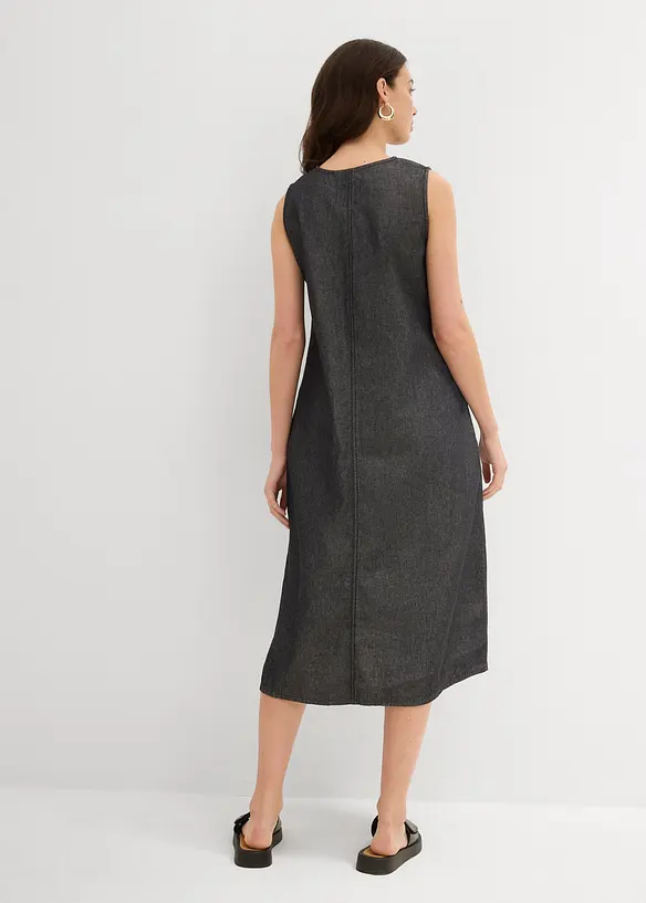 Jeanskleid in schwarz von hinten (Totalaufnahme) - bonprix