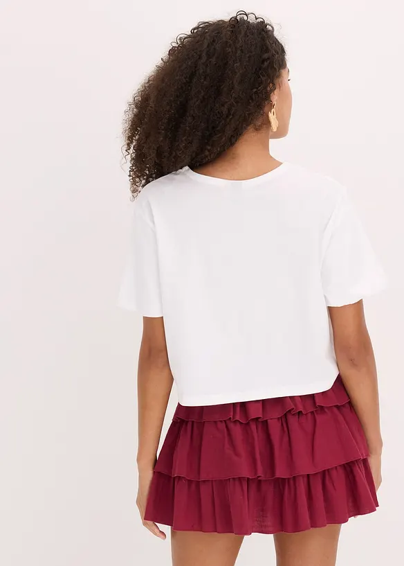 Oversize-Shirt aus reiner Bio-Baumwolle in weiß von hinten (im Anschnitt) - bonprix