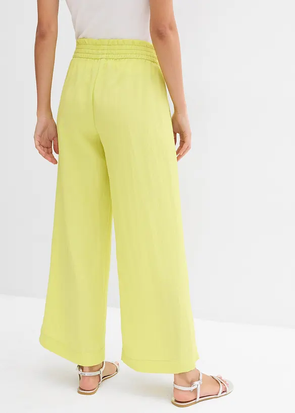 Culotte aus fließendem Lyocell-Mix in gelb von hinten - bonprix Culotte aus fließendem Lyocell-Mix in gelb von hinten - bonprix