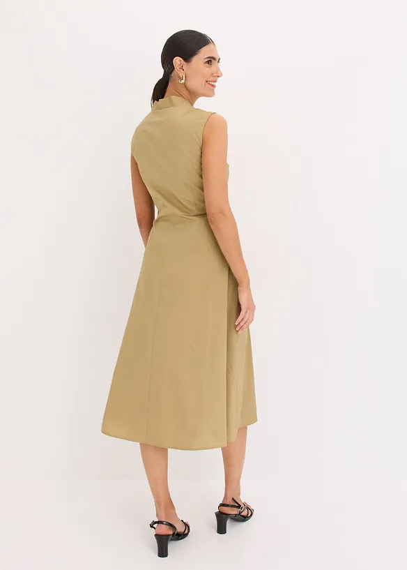 Kleid mit Bindedetail in braun von hinten (Totalaufnahme) - bonprix Kleid mit Bindedetail in braun von hinten (Totalaufnahme) - bonprix