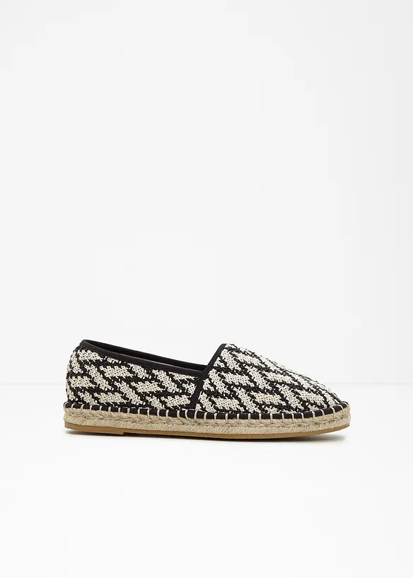 Espadrilles in Bast-Optik in schwarz - bonprix