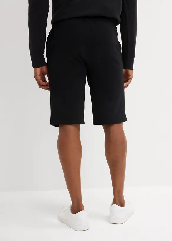 Sweat-Bermuda (2er Pack) in grau von hinten - bonprix