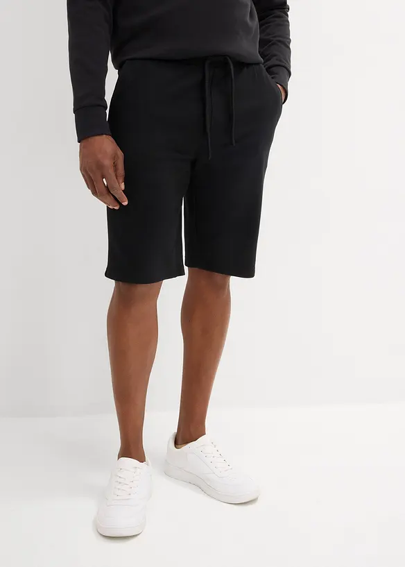 Sweat-Bermuda (2er Pack) in grau von vorne - bonprix