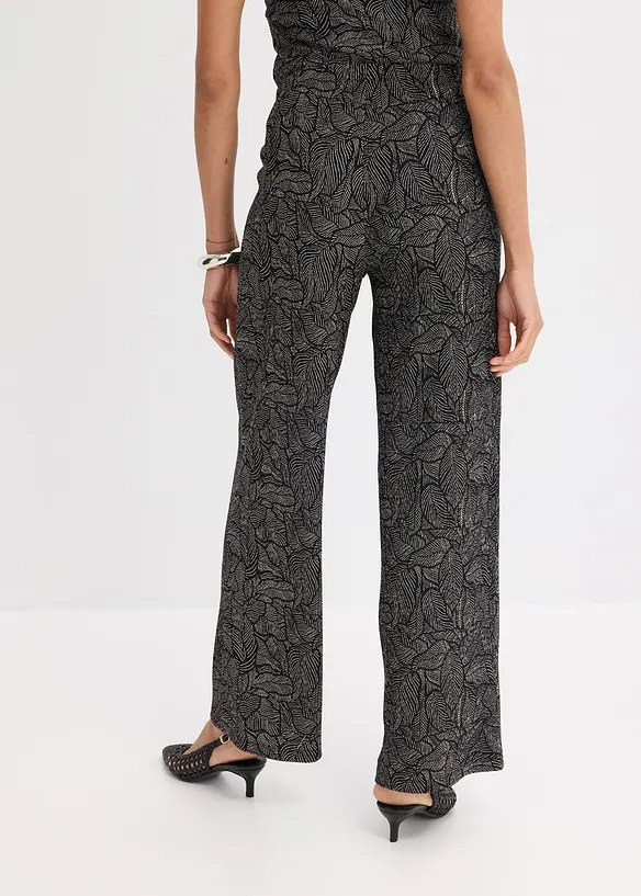 Jerseyhose in schwarz von hinten - bonprix