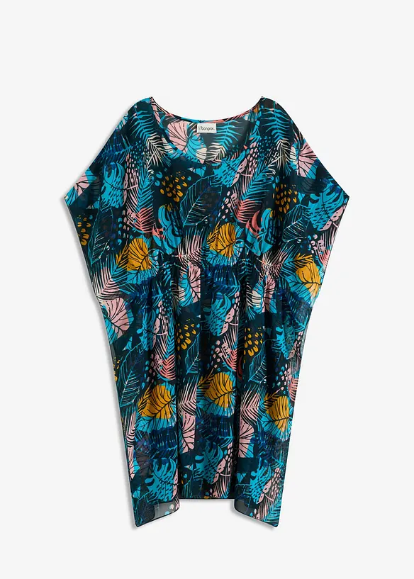 Strandtunika aus leichtem Chiffon in blau von vorne - bonprix Strandtunika aus leichtem Chiffon in blau von vorne - bonprix
